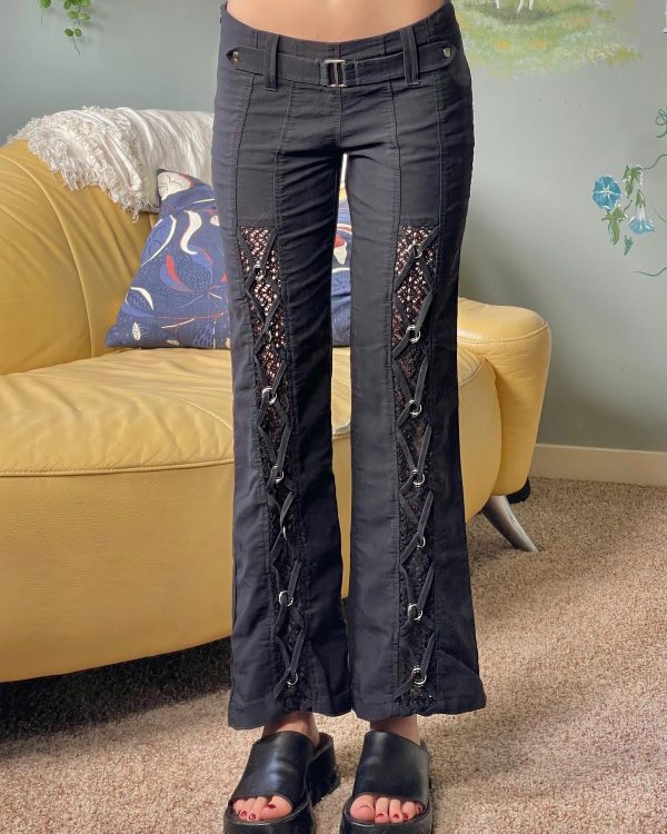 00’s Lace Cutout Pants